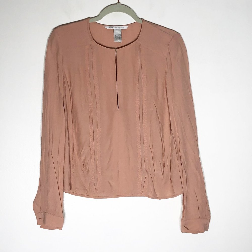 Diane Von Furstenburg Blouse Womens 0 Pink